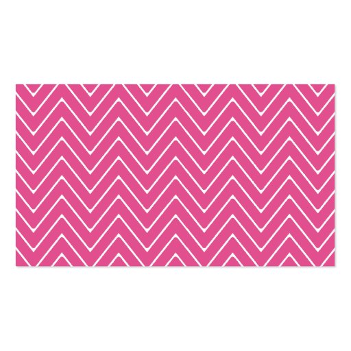 Hot Pink White Chevron Pattern 2A Business Card Templates (front side)