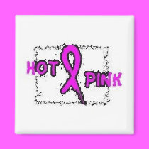 Hot Pink White Magnet