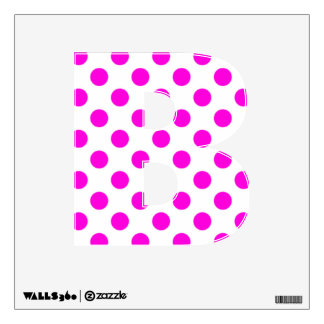 Pink Polka Dot Letter Wall Decals Wall Stickers Zazzle