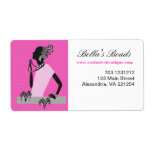Hot Pink Woman Jewelry Fashion Model Custom Shipping Label