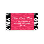 Hot Pink Zebra Address Labels