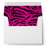 Hot Pink Zebra Black Stripe Envelopes