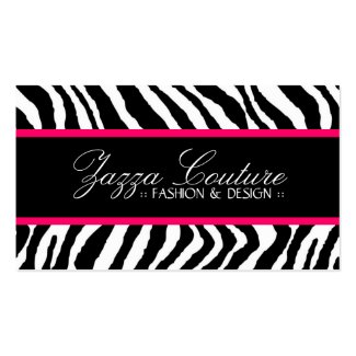 Hot Pink Zebra Business card profilecard