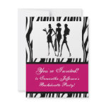 Hot Pink Zebra Party Invitation