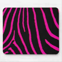 Hot Pink Zebra Print mousepads