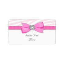 Hot Pink Zebra Return Address labels
