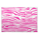 Hot Pink Zebra stripe pattern animal print Place Mat