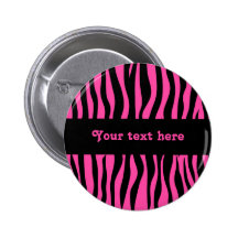 Hot pink zebra stripes add your text