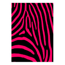 Hot Pink Zebra Stripes Business Card