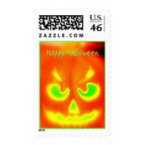 Hot Pumpkin, Happy Halloween postage