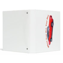 Hot red car  ring binder