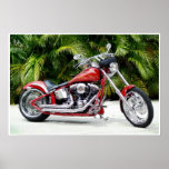 Hot Red Chopper Art posters