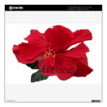 Hot Red Hibiscus Skin For MacBook
