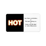 HOT Red Hot White Glowing Name Gift Tag Bookplate