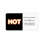 HOT Red Hot White Glowing Name Gift Tag Bookplate Address Label
