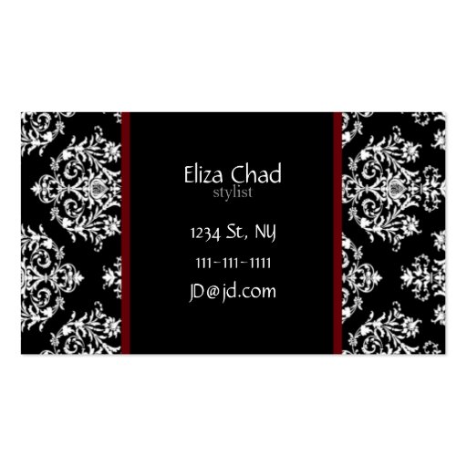 hot red Makeup artist Business Cards (back side)