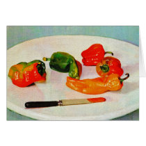 Hot Red Peppers by Feliz Vallotton Card