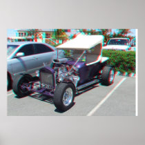 Hot Rod 3D Anaglyph Posters