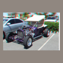 Hot Rod 3D Anaglyph posters