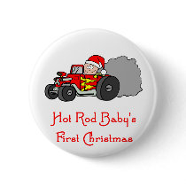 Hot Rod Baby's First Christmas Pins