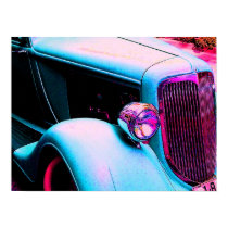 Hot Rod Blue Pink Colorized Posters