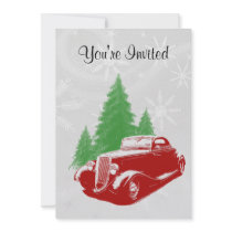 Hot Rod Christmas invitations