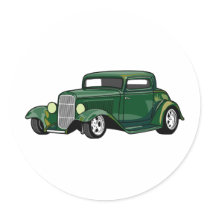 Hot Rod Coupe (Green) stickers