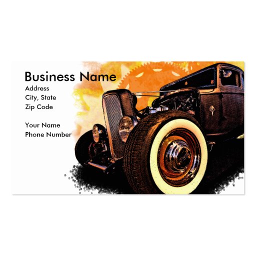 Hot Rod Dreams Business Card Templates (front side)