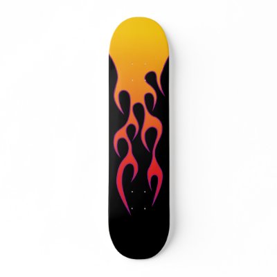 Extreme graphic flame inspired by traditional hot rod decals.