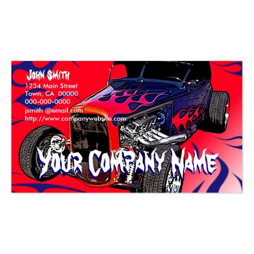 Hot Rod Flames Business Card (front side)