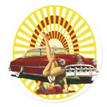 Hot Rod Pin Up Girl stickers