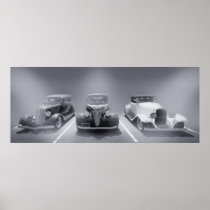 Hot Rod Power Black and White Poster posters