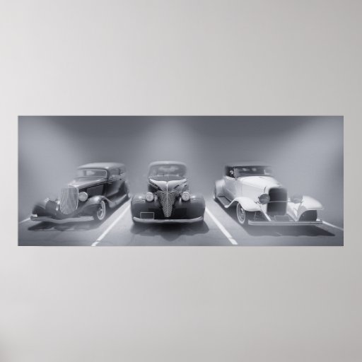 Hot Rod Power Black and White Poster