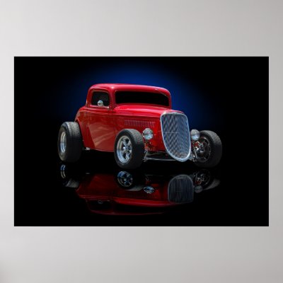Hot Rod Red Posters by hot rod brasil 