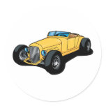 Hot Rod Roadster Stickers
