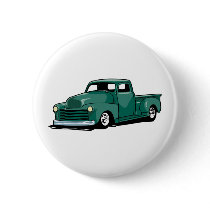 Hot Rod Truck Pinback Button
