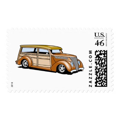 Hot Rod Woodie Stamps by hotrodshirts