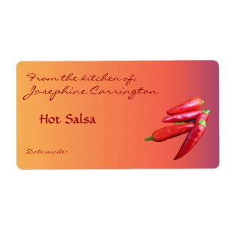 Hot Salsa Canning Labels