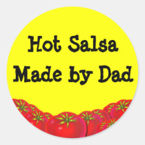 Hot Salsa Retro Custom Canning Labels stickers