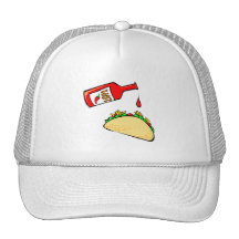 Hot sauce dripping on taco hats