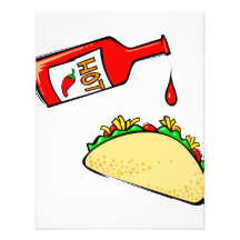 Hot sauce dripping on taco invites