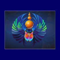 Hot Scarab dark Postcard postcards