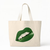 Hot Sexy Full Color Female Lips Mouth Canvas Bag