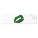 Hot Sexy Full Color Female Lips Mouth bumper stickers