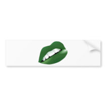 Hot Sexy Full Color Female Lips Mouth bumper stickers by inquester Hot Sexy Full Color Female Lips Mouth bumper stickers