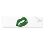 Hot Sexy Full Color Female Lips Mouth Bumper Sticker
