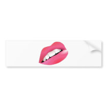 Hot Sexy Full Color Female Lips Mouth Bumper Stickers