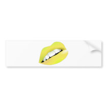 Hot Sexy Full Color Female Lips Mouth Bumper Stickers