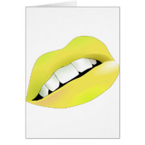 Hot Sexy Full Color Female Lips Mouth Card