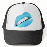 Hot Sexy Full Color Female Lips Mouth Trucker Hats